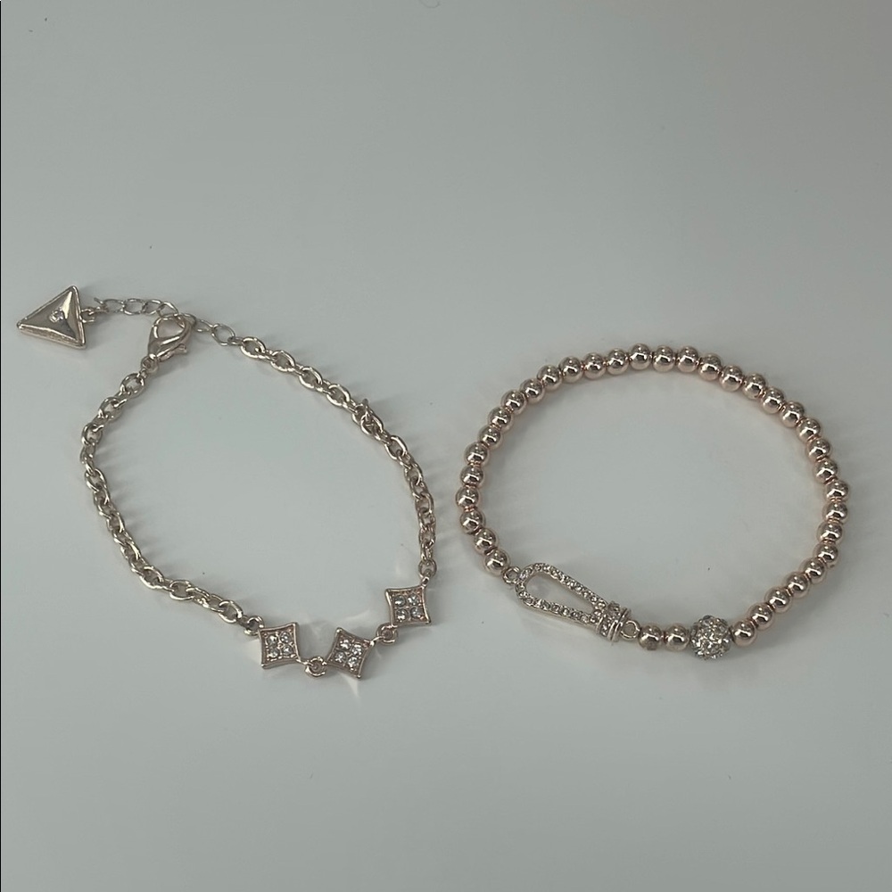 Guess Rose Gold Bracelet Set